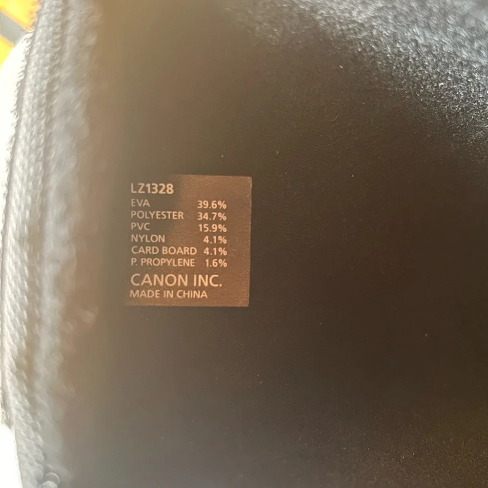LZ1328 Cannon Lens Case Black with Straps and zippers